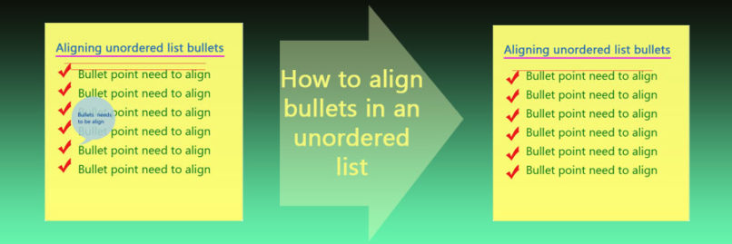 how-to-align-bullets-in-an-unordered-list-web-development