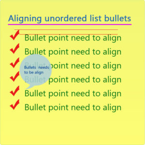 unalign-bullets list