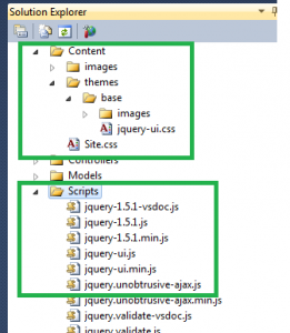 how mvc3 solution structure looks like