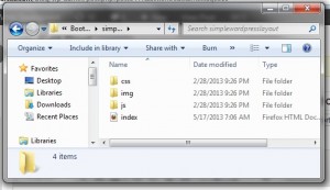 bootstrap folder structure