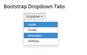 bootstrap dropdown tab