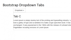 bootstrap dropdown tabs