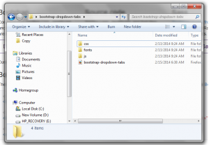 bootstrap default folder structure