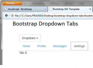 bootstrap tabs