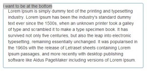 absolute position div that will position bottom