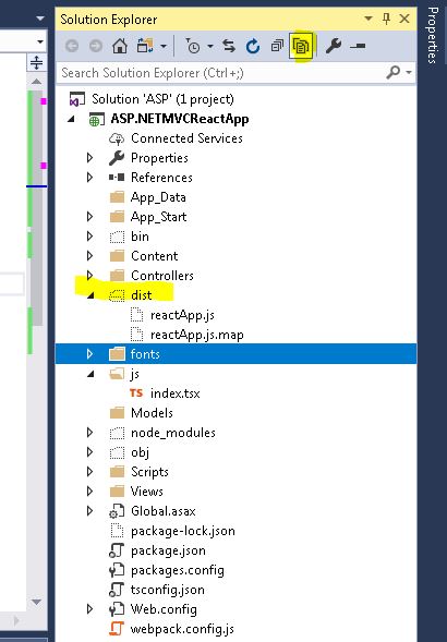 webpack bundle in distribution folder